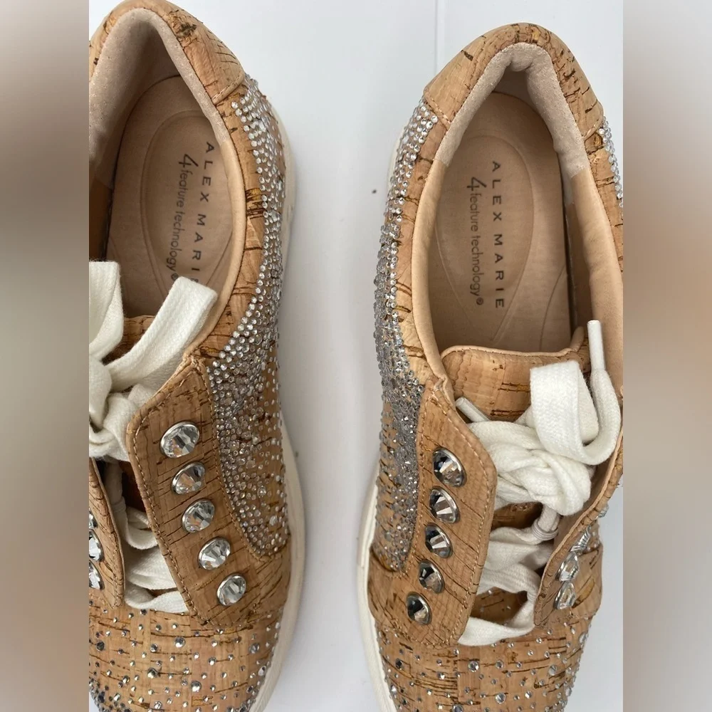 ALEX MARIE 4 Feature Technology Cork Sneaker Bling Embellished Sparkle